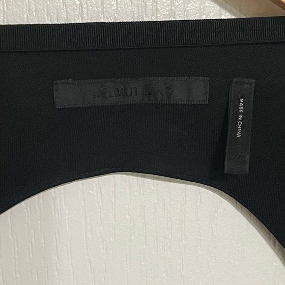 HELMUT LANG SCALA MIDI DRESS BASALT BLACK {$395} Spaghetti Strap Longsleeve Sm - Picture 6 of 10